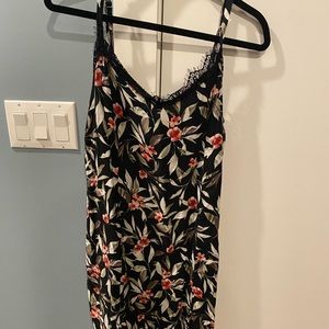 Size medium black dress w/ floral detail